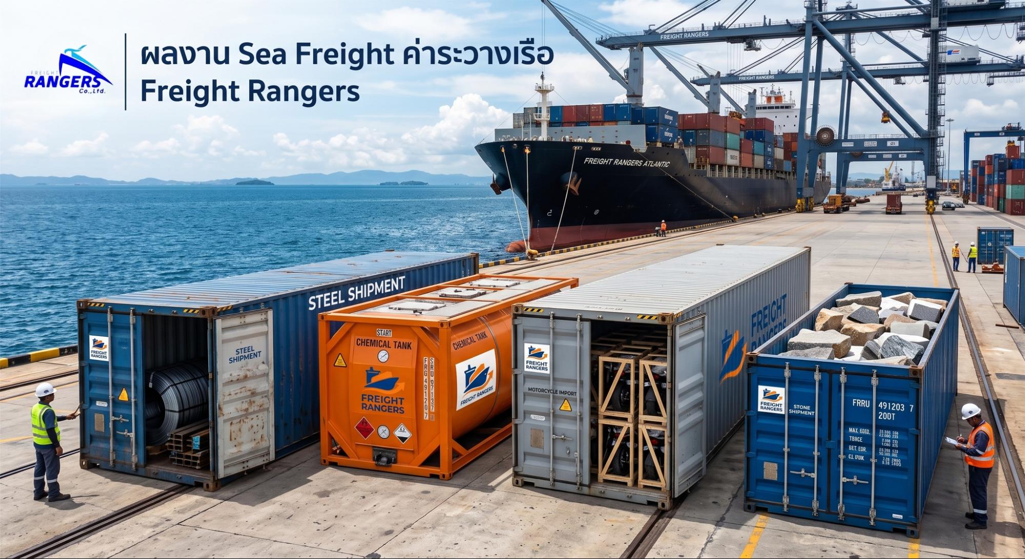 ผลงาน Sea Freight ค่าระวางเรือ Freight Rangers